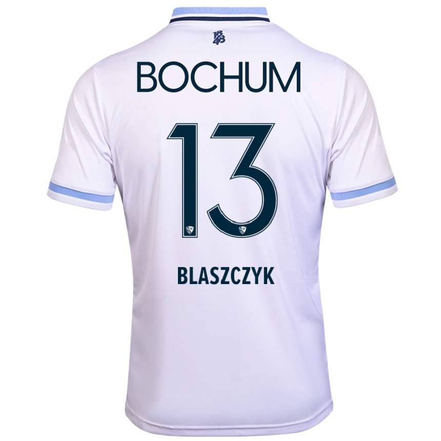 נשים כדורגל אוליבר אירנאוס בלשצ׳יק #13 לבן תכלת הרחק ג'רזי 2025/26