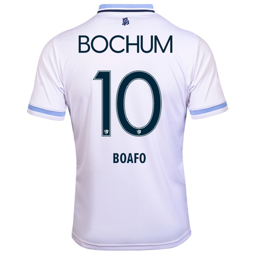 נשים כדורגל Divine Boafo #10 לבן תכלת הרחק ג'רזי 2025/26