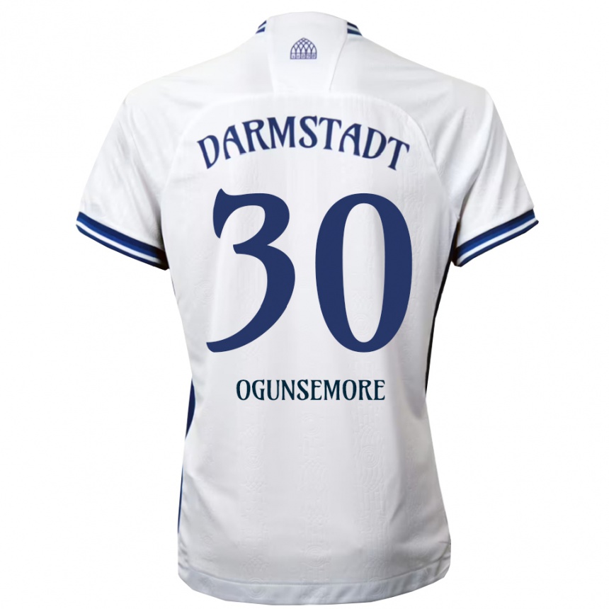 נשים כדורגל Malakai Ogunsemore #30 לבן כחול הרחק ג'רזי 2025/26