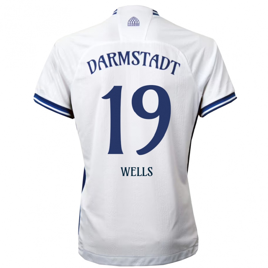 נשים כדורגל Finnley Wells #19 לבן כחול הרחק ג'רזי 2025/26