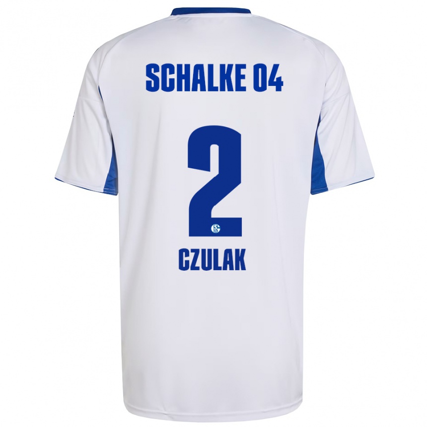 נשים כדורגל Rafael Czulak #2 לבן כחול הרחק ג'רזי 2025/26