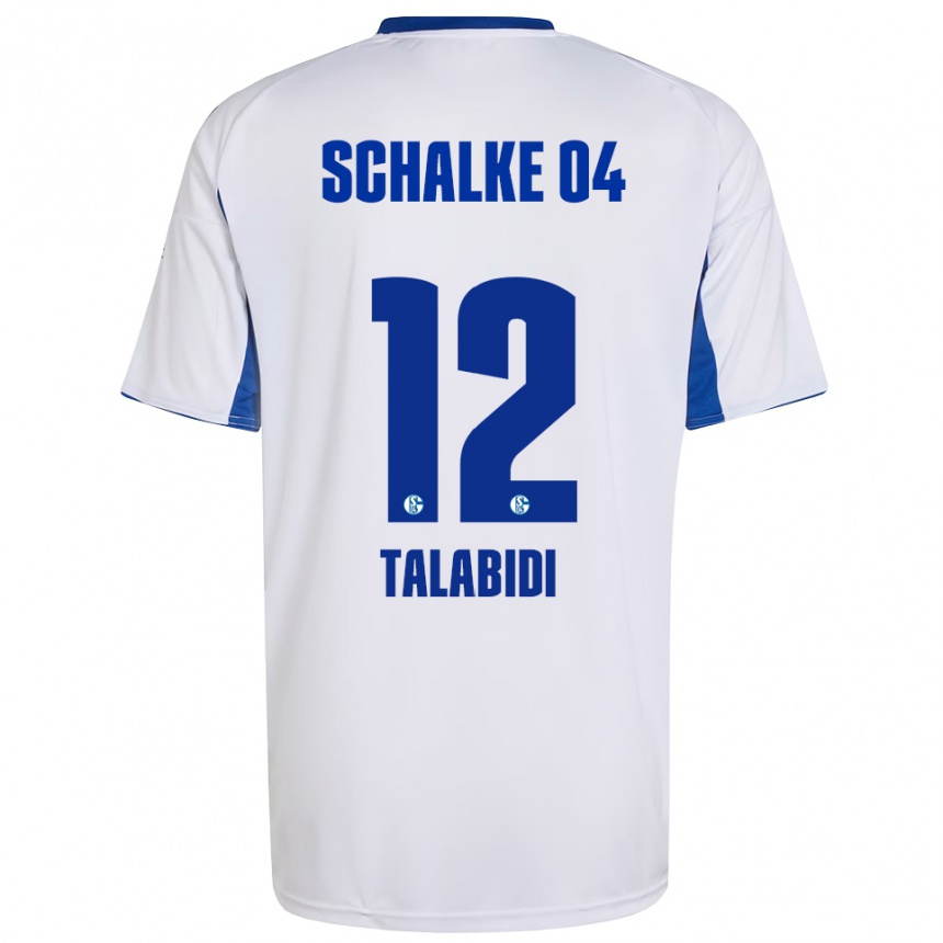 נשים כדורגל Malik Talabidi #12 לבן כחול הרחק ג'רזי 2025/26