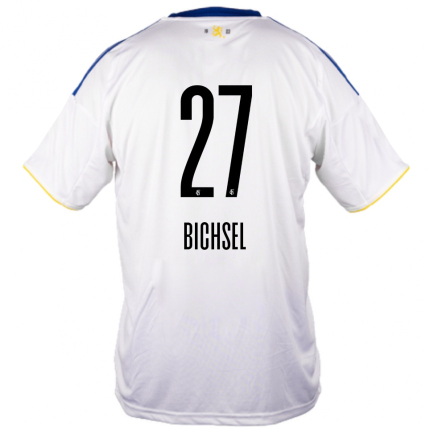 נשים כדורגל יואל ביקסל #27 לבן כחול צהוב הרחק ג'רזי 2025/26