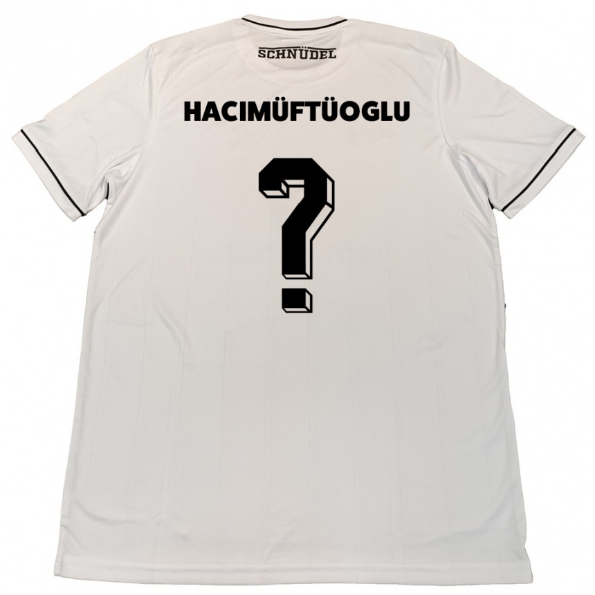 נשים כדורגל Belinay Hacimüftüoglu #0 לבן שחור הרחק ג'רזי 2025/26