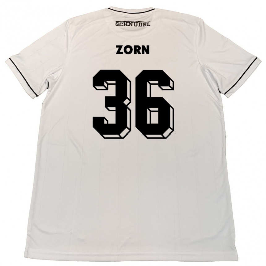 נשים כדורגל אמיל זורן #36 לבן שחור הרחק ג'רזי 2025/26