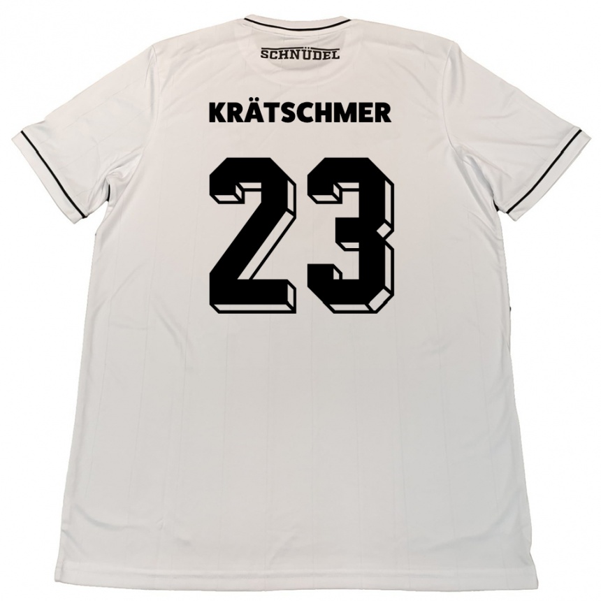 נשים כדורגל פיוס קרצ'מר #23 לבן שחור הרחק ג'רזי 2025/26