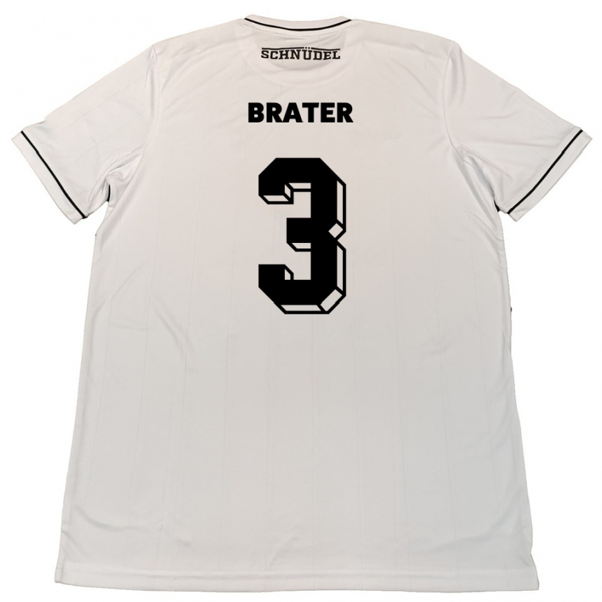 נשים כדורגל קריסטיאן בונליין #3 לבן שחור הרחק ג'רזי 2025/26