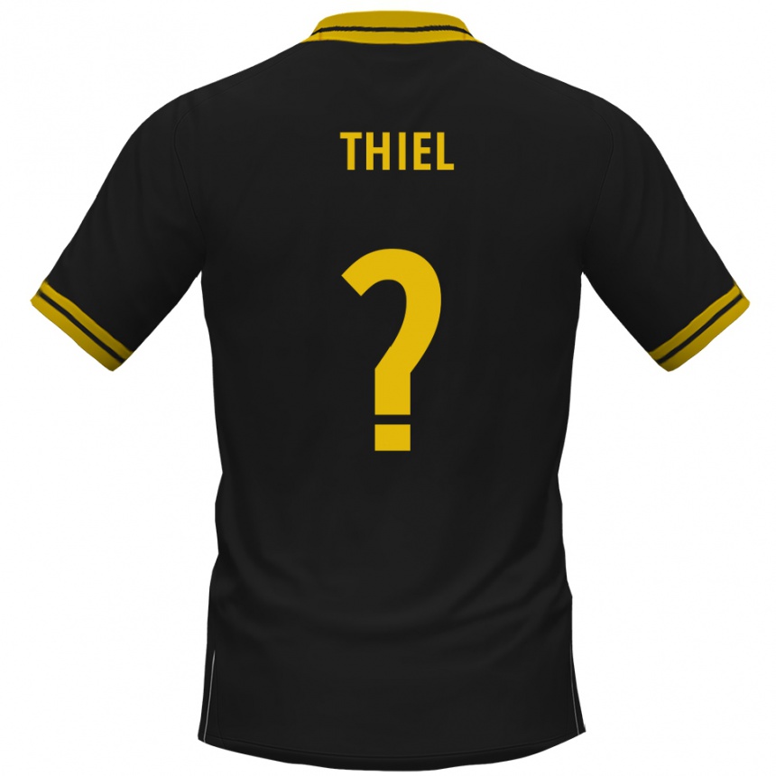 נשים כדורגל David Thiel #0 שחור צהוב הרחק ג'רזי 2025/26