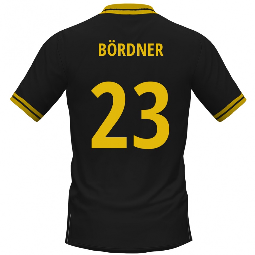 נשים כדורגל אליאס ברדנר #23 שחור צהוב הרחק ג'רזי 2025/26