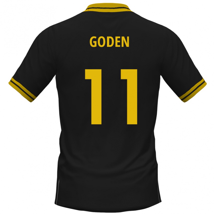 נשים כדורגל קווין גודן #11 שחור צהוב הרחק ג'רזי 2025/26