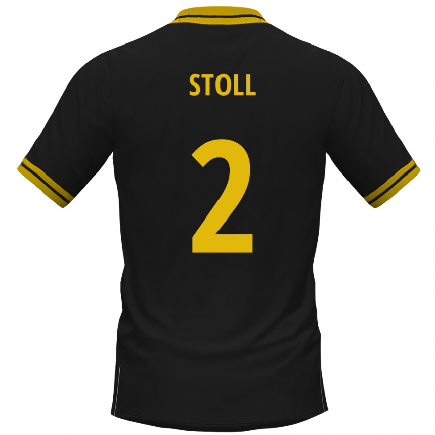 נשים כדורגל Patrick Stoll #2 שחור צהוב הרחק ג'רזי 2025/26