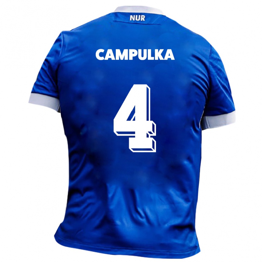 נשים כדורגל Tim Campulka #4 כחול לבן הרחק ג'רזי 2025/26