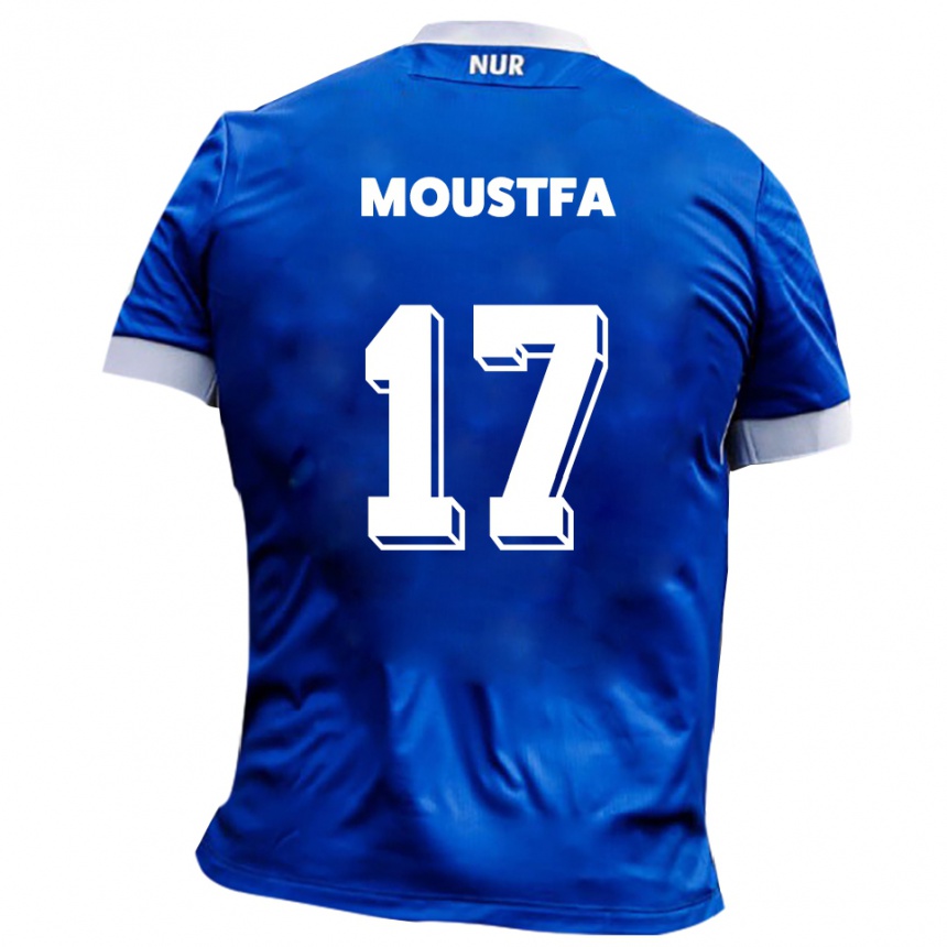 נשים כדורגל Can Moustfa #17 כחול לבן הרחק ג'רזי 2025/26