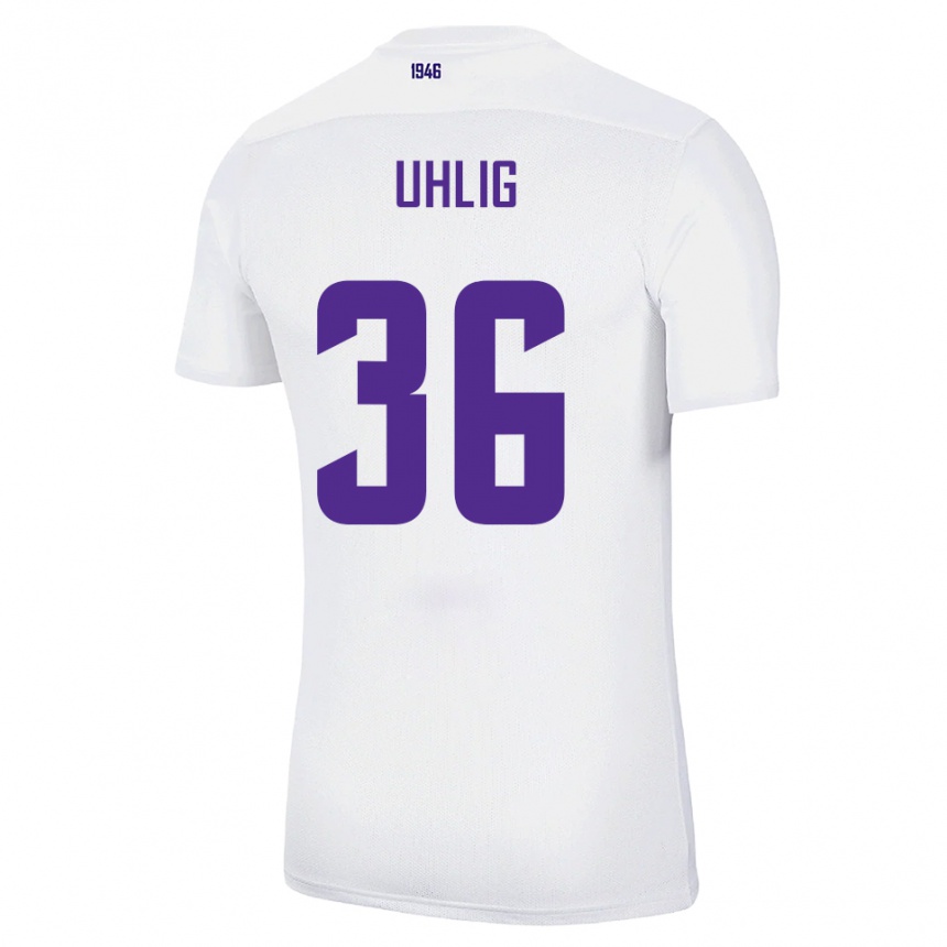 נשים כדורגל Max Uhlig #36 לבן ירוק הרחק ג'רזי 2025/26