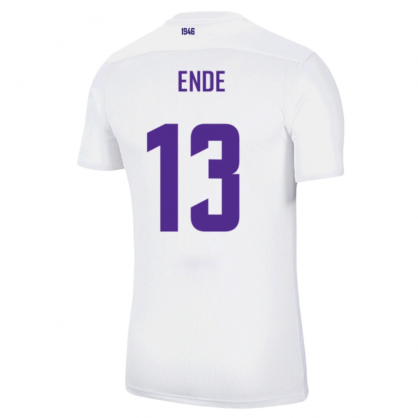 נשים כדורגל Oskar Ende #13 לבן ירוק הרחק ג'רזי 2025/26