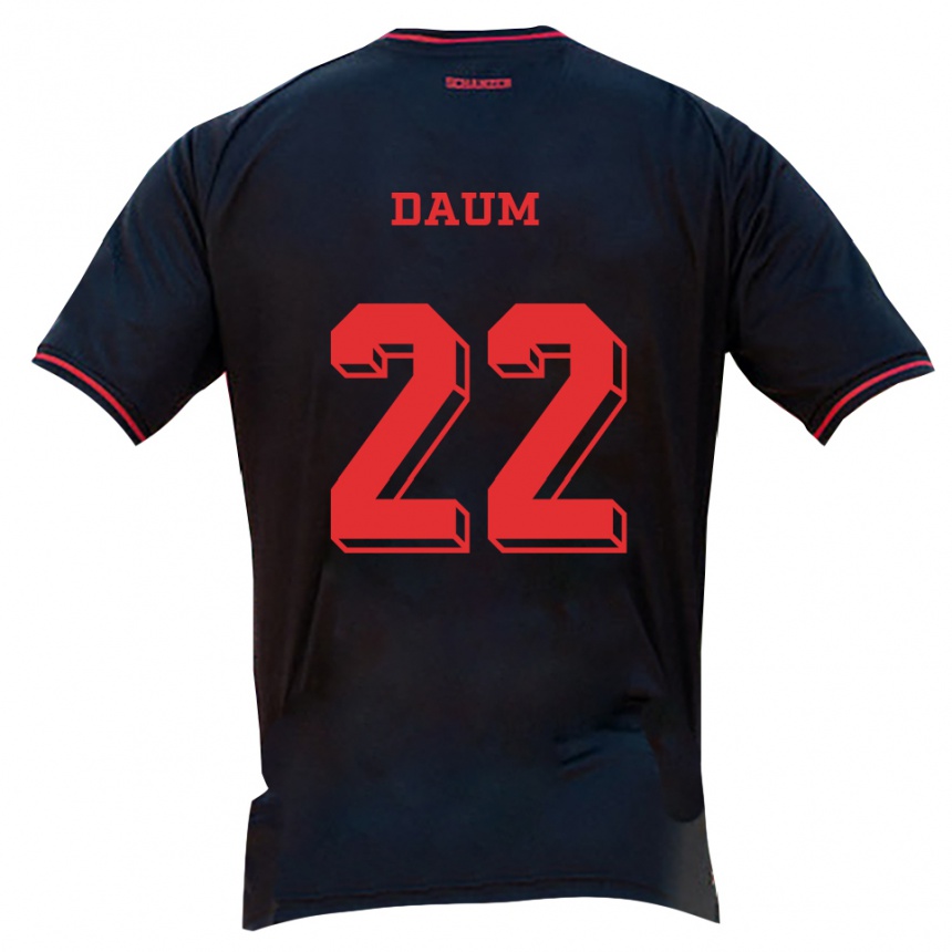 נשים כדורגל אנה-לנה דאום #22 שחור אדום לבן הרחק ג'רזי 2025/26