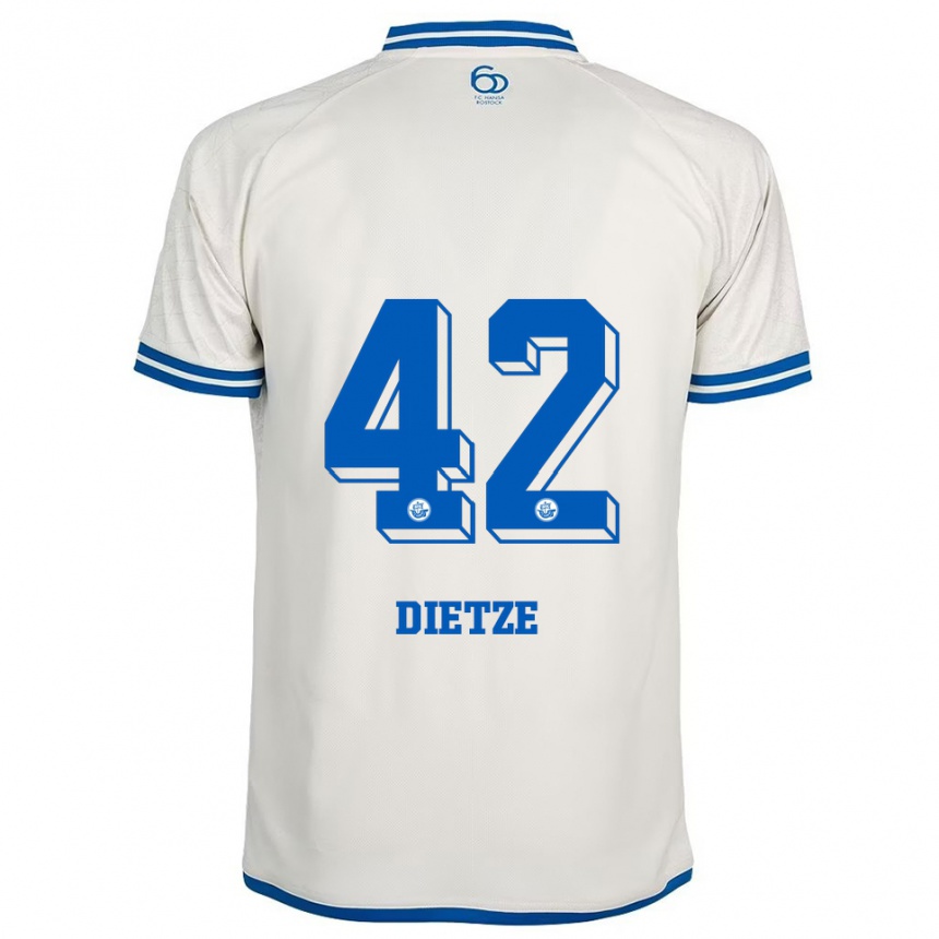 נשים כדורגל בנו יוהנס דיצה #42 לבן כחול הרחק ג'רזי 2025/26