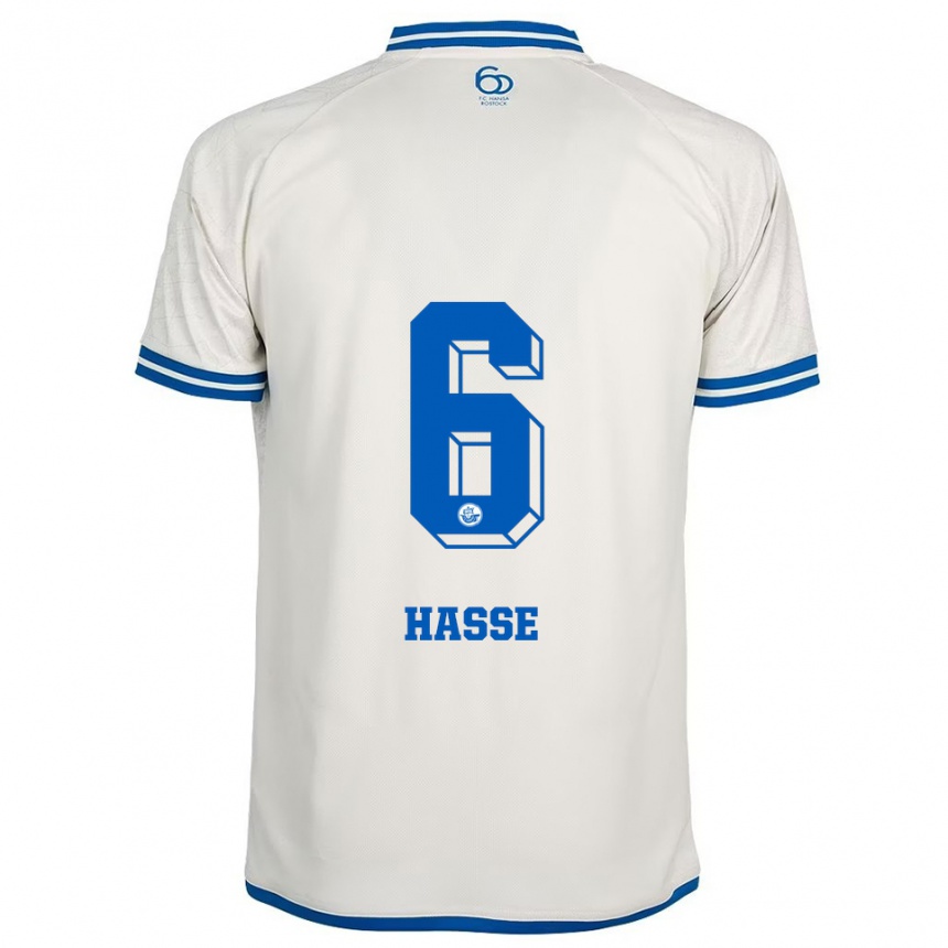 נשים כדורגל מאטי האסה #6 לבן כחול הרחק ג'רזי 2025/26