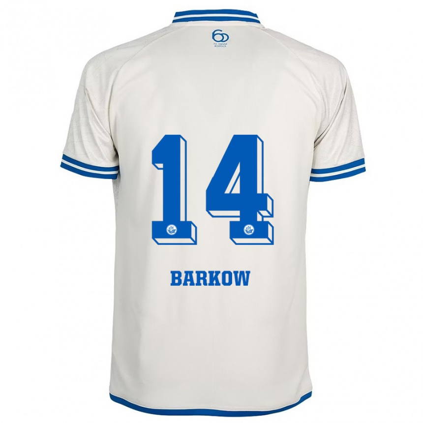נשים כדורגל Louis Barkow #14 לבן כחול הרחק ג'רזי 2025/26