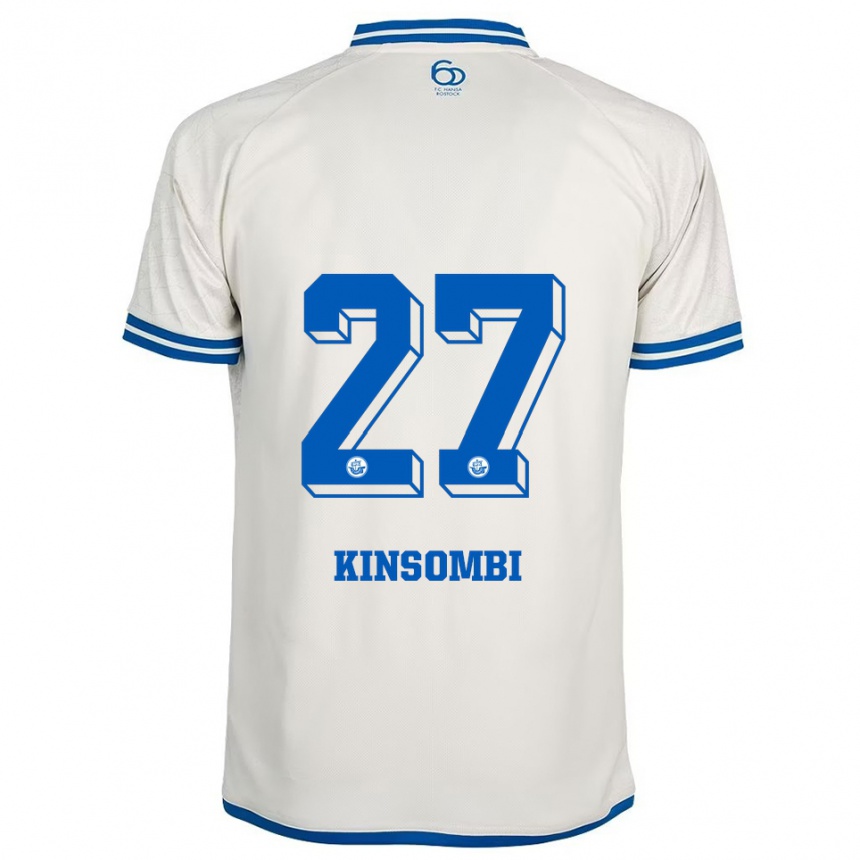 נשים כדורגל Christian Kinsombi #27 לבן כחול הרחק ג'רזי 2025/26