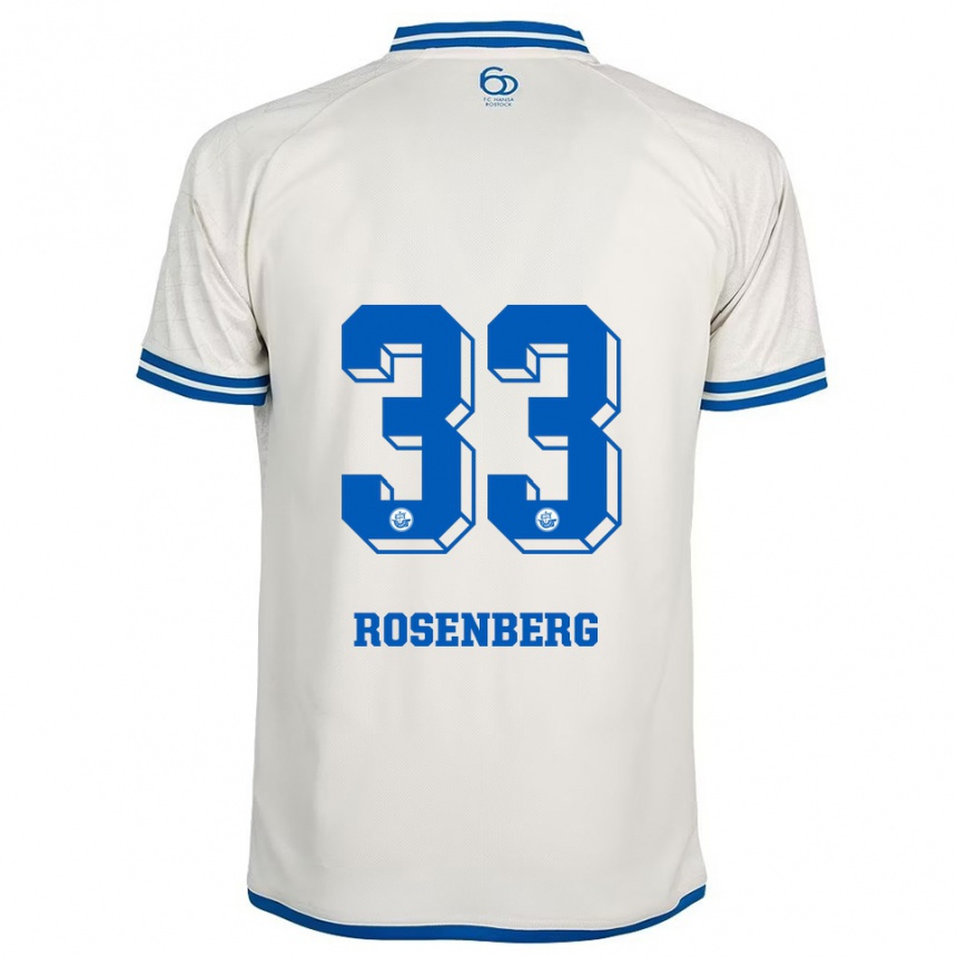 נשים כדורגל מוריץ רוזנברג #33 לבן כחול הרחק ג'רזי 2025/26