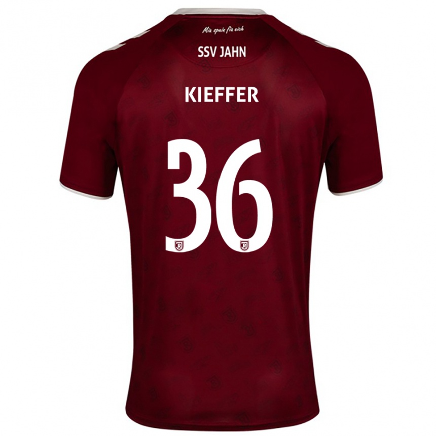 נשים כדורגל Ben Kieffer #36 בורדו לבן הרחק ג'רזי 2025/26