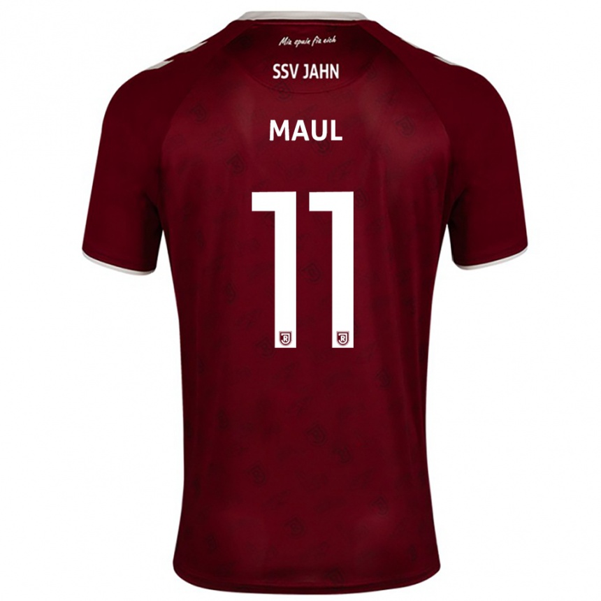 נשים כדורגל Marco Maul #11 בורדו לבן הרחק ג'רזי 2025/26