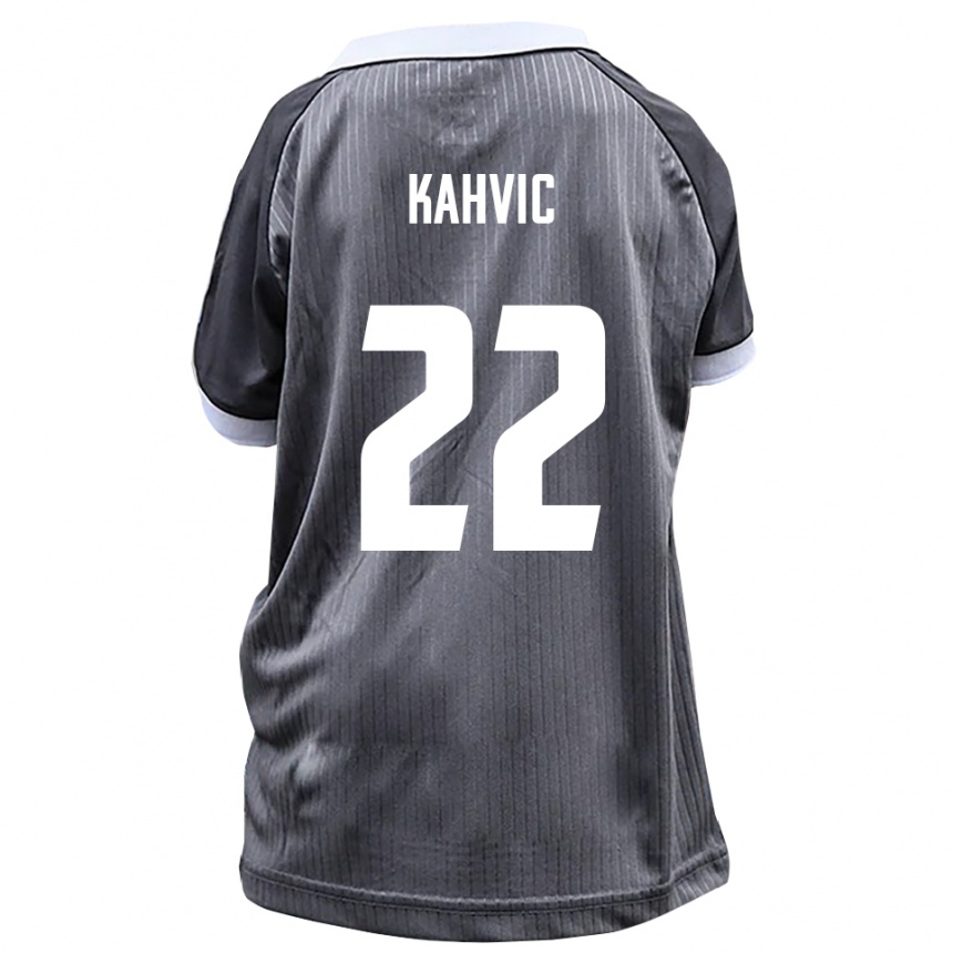 נשים כדורגל Aleksandar Kahvic #22 אפור לבן הרחק ג'רזי 2025/26