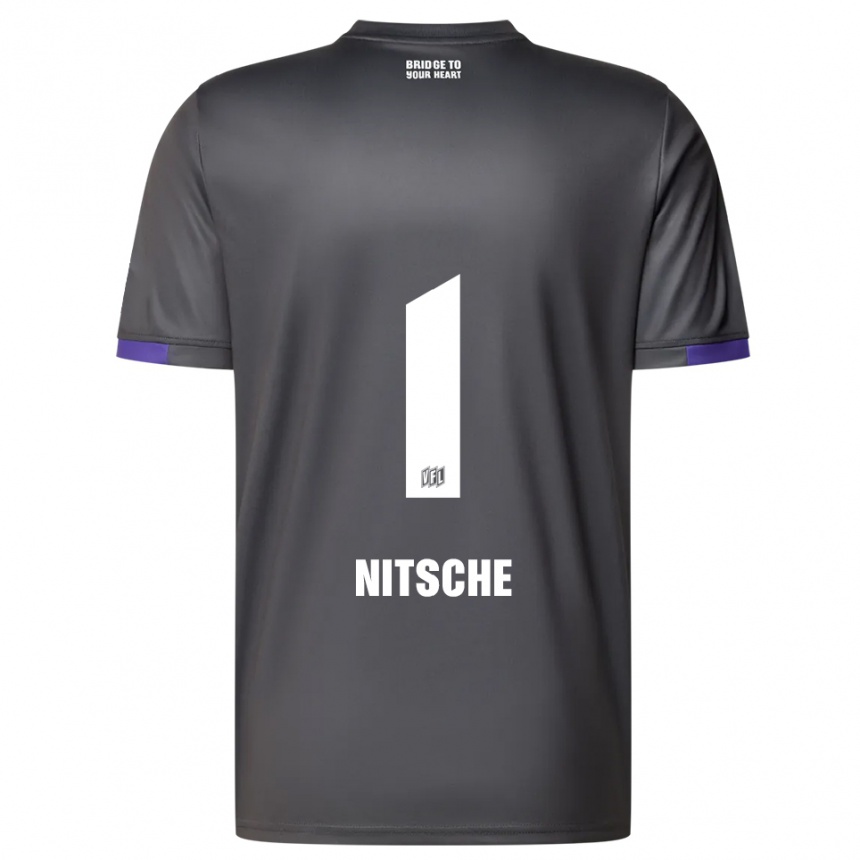 נשים כדורגל Till Nitsche #1 אפור סגול הרחק ג'רזי 2025/26