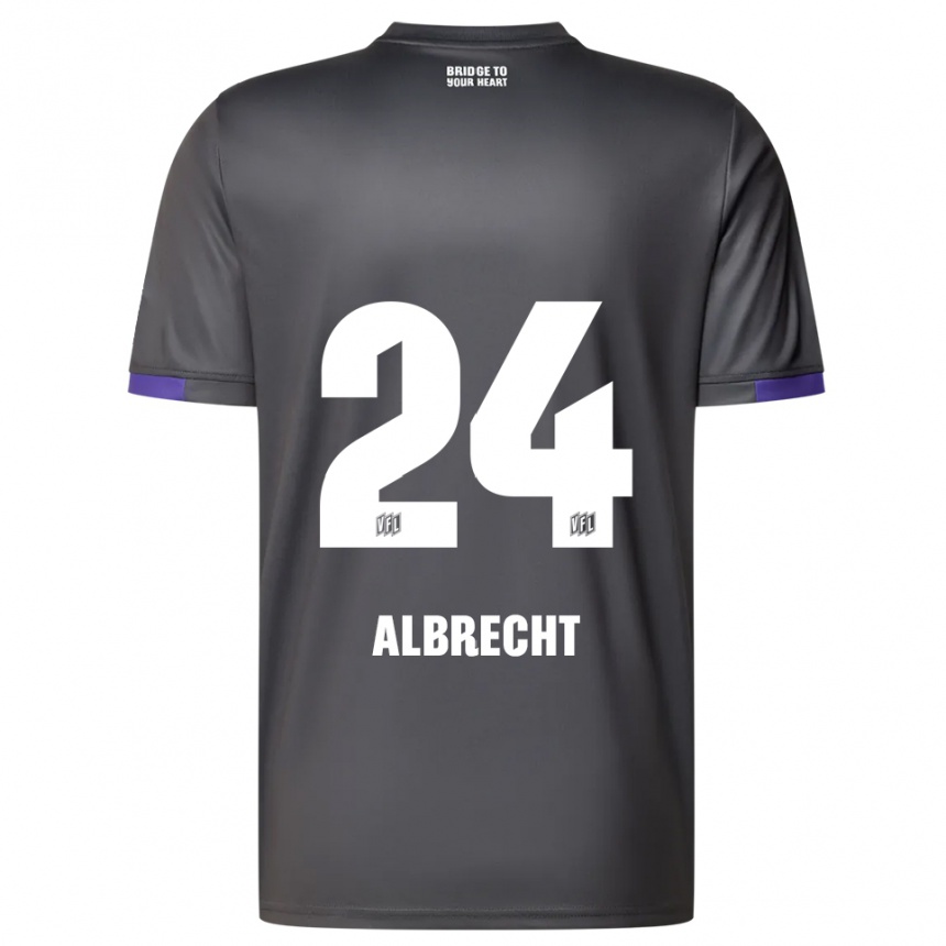 נשים כדורגל Fabian Albrecht #24 אפור סגול הרחק ג'רזי 2025/26