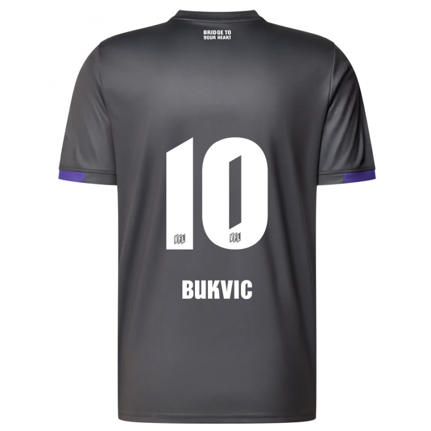 נשים כדורגל Adem Bukvic #10 אפור סגול הרחק ג'רזי 2025/26