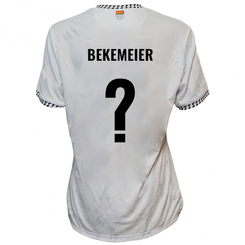 נשים כדורגל Carolin Bekemeier #0 לבן שחור הרחק ג'רזי 2025/26