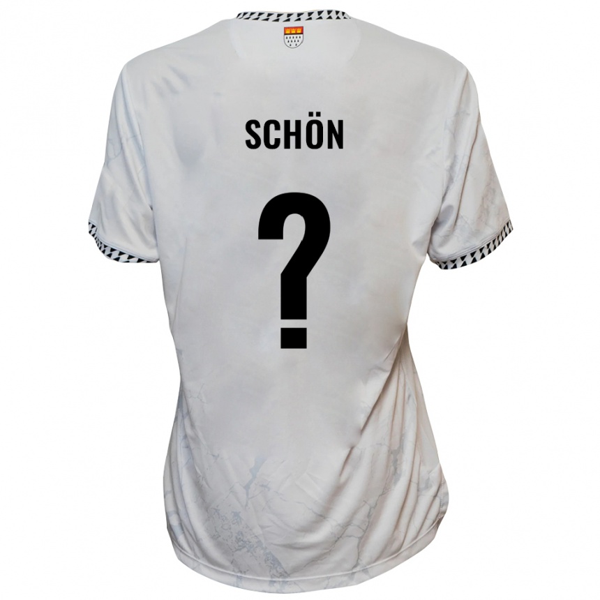 נשים כדורגל Ines Schön #0 לבן שחור הרחק ג'רזי 2025/26