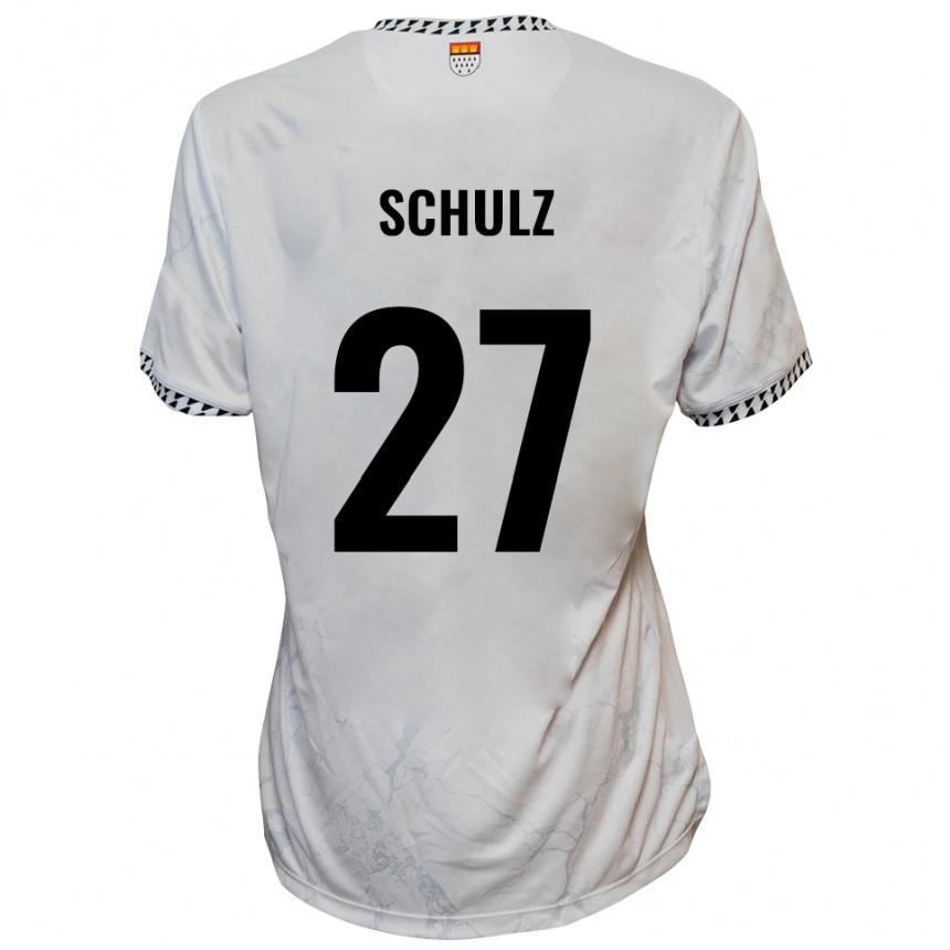 נשים כדורגל ארנה שולץ #27 לבן שחור הרחק ג'רזי 2025/26