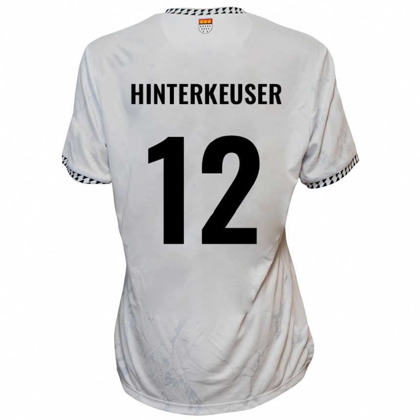 נשים כדורגל תומס הינטרקאוזר #12 לבן שחור הרחק ג'רזי 2025/26