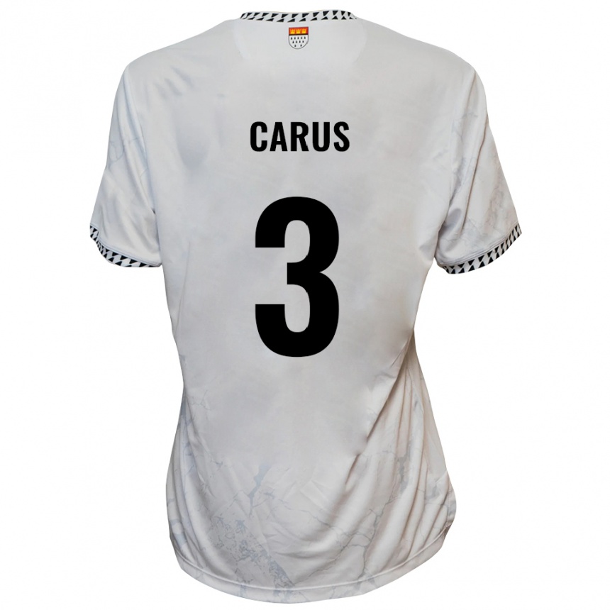 נשים כדורגל וינסנט קארוס #3 לבן שחור הרחק ג'רזי 2025/26