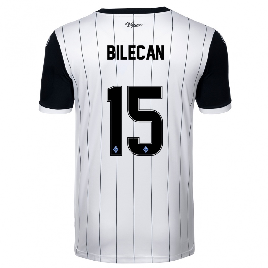 נשים כדורגל Engin Bilecan #15 לבן שחור הרחק ג'רזי 2025/26