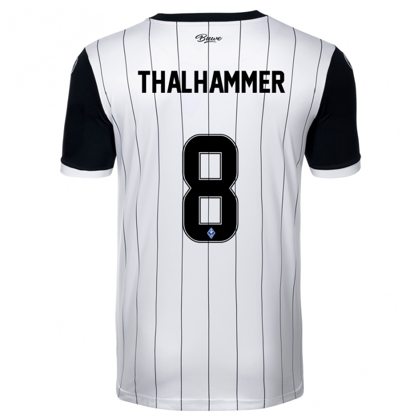 נשים כדורגל מקסימיליאן תלהאמר #8 לבן שחור הרחק ג'רזי 2025/26