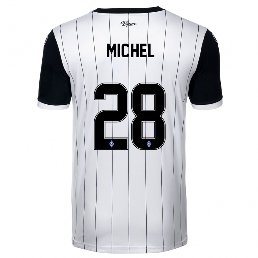 נשים כדורגל דייגו מישל #28 לבן שחור הרחק ג'רזי 2025/26