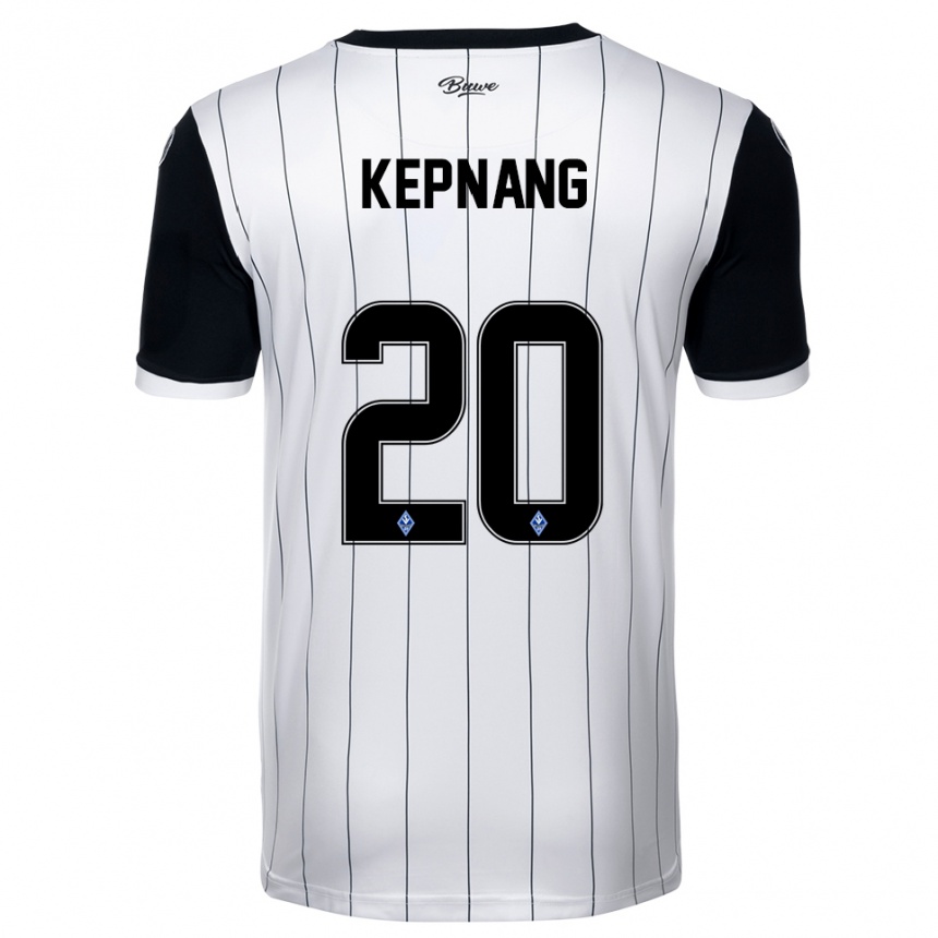 נשים כדורגל Jason Kepnang #20 לבן שחור הרחק ג'רזי 2025/26