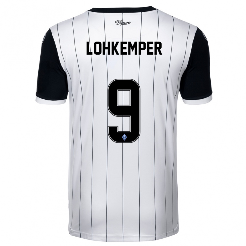 נשים כדורגל Felix Lohkemper #9 לבן שחור הרחק ג'רזי 2025/26