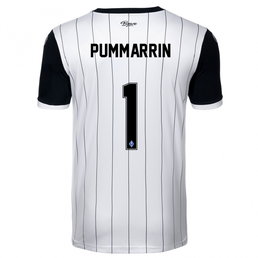 נשים כדורגל Kritsana Pummarrin #1 לבן שחור הרחק ג'רזי 2025/26