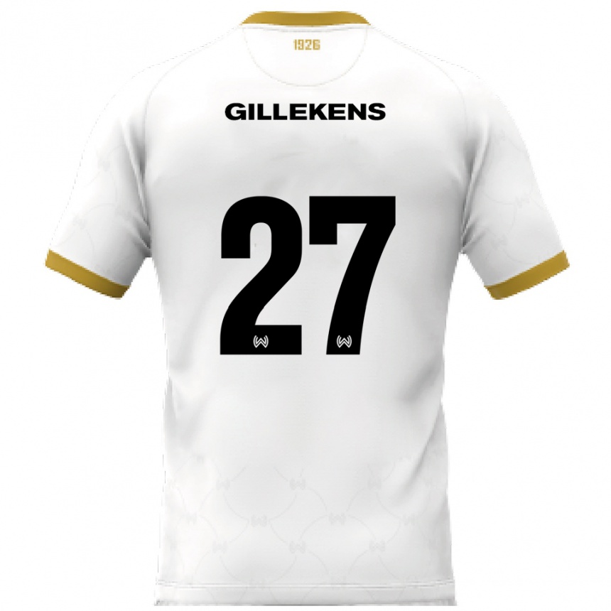 נשים כדורגל ג׳ורדי גילקנס #27 לבן זהב הרחק ג'רזי 2025/26