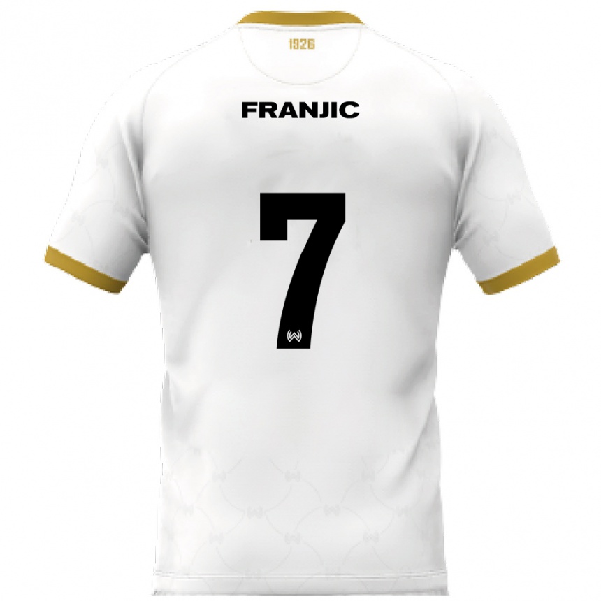 נשים כדורגל איוון פרנג'יץ' #7 לבן זהב הרחק ג'רזי 2025/26