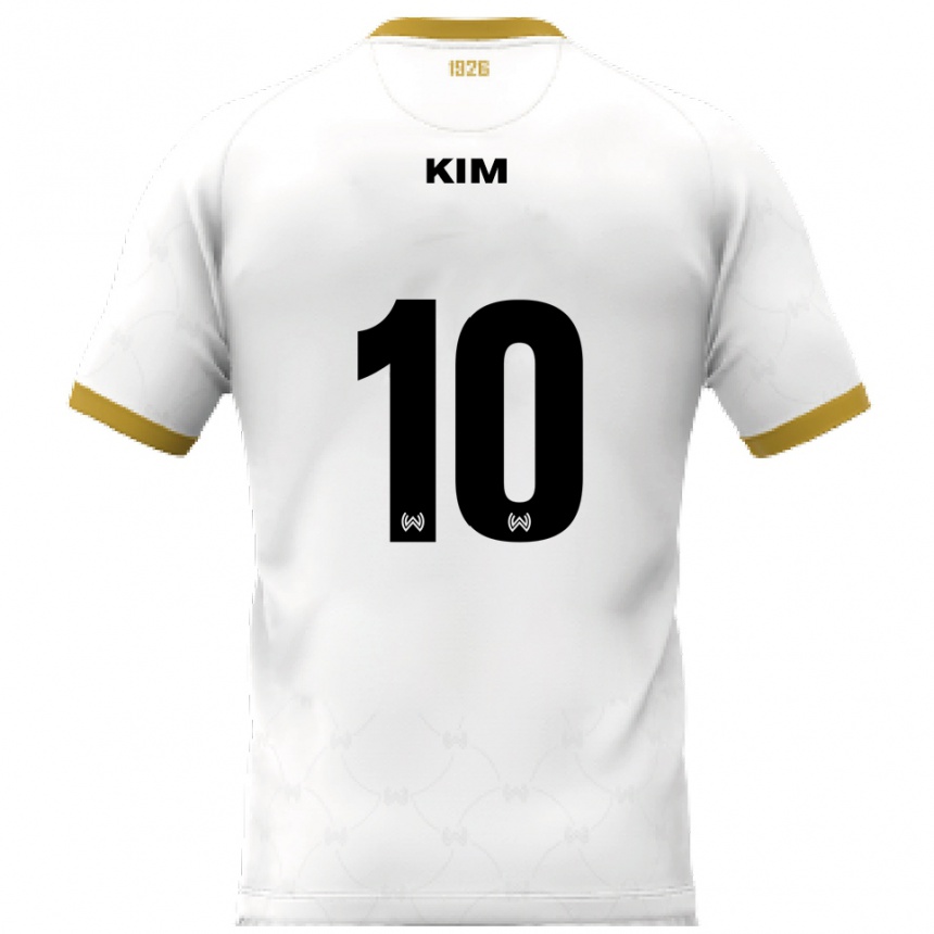 נשים כדורגל סאן-קיל קים #10 לבן זהב הרחק ג'רזי 2025/26