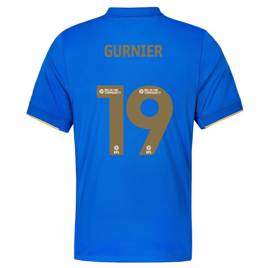 ילדים כדורגל Aurelien Gurnier #19 כחול זהב ג'רזי ביתית 2025/26