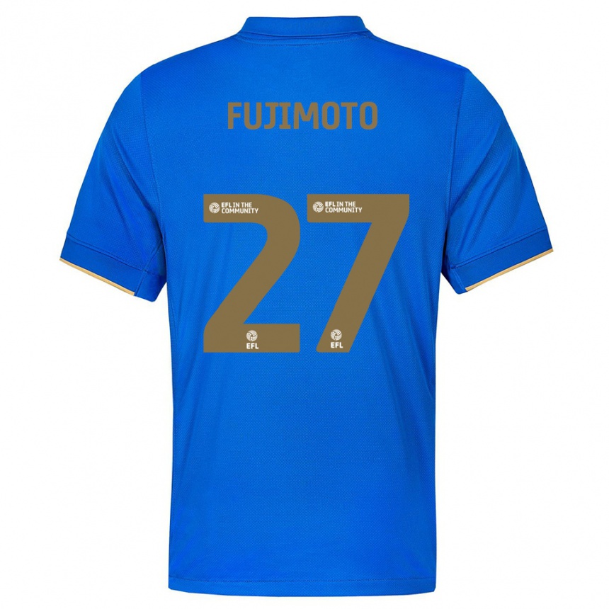 ילדים כדורגל קאניה פוג'ימוטו #27 כחול זהב ג'רזי ביתית 2025/26