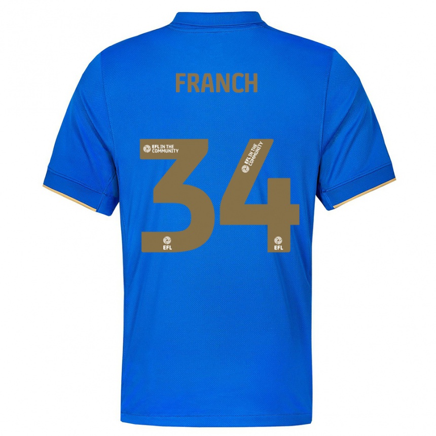 ילדים כדורגל אדריאנה פראנץ' #34 כחול זהב ג'רזי ביתית 2025/26