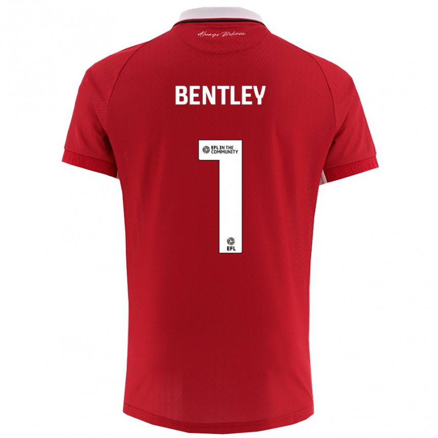 ילדים כדורגל פראן בנטלי #1 אדום לבן ג'רזי ביתית 2025/26