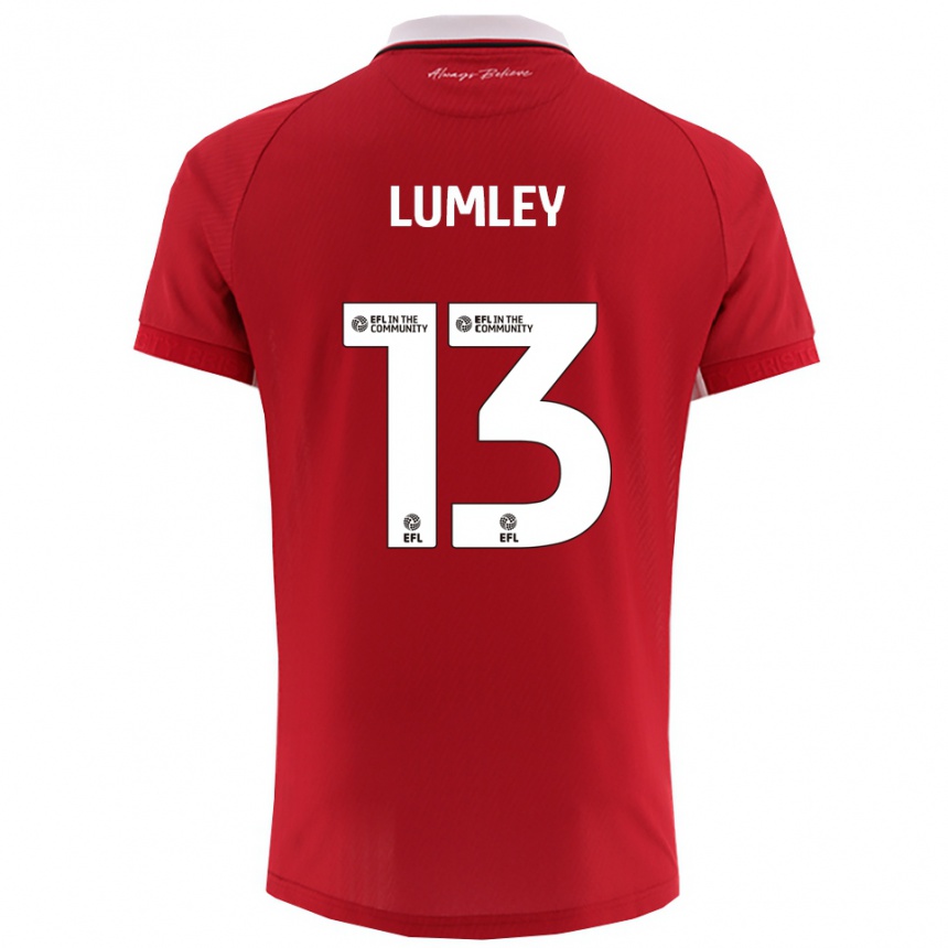 ילדים כדורגל ג'ו למליי #13 אדום לבן ג'רזי ביתית 2025/26